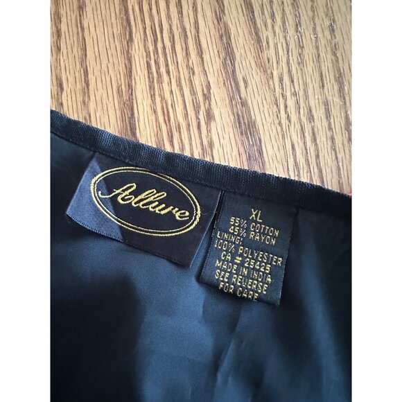 Vintage Allure Red Paisley Embroidered Button Up Jacket XL Wearable Art Shacket - Picture 3 of 11